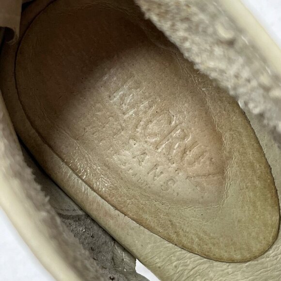 Veracruz Leather Perforated‎ Peeptoe Stacked Heel Ankle Bootie Tan Size 38/ 7.5 - Picture 11 of 11